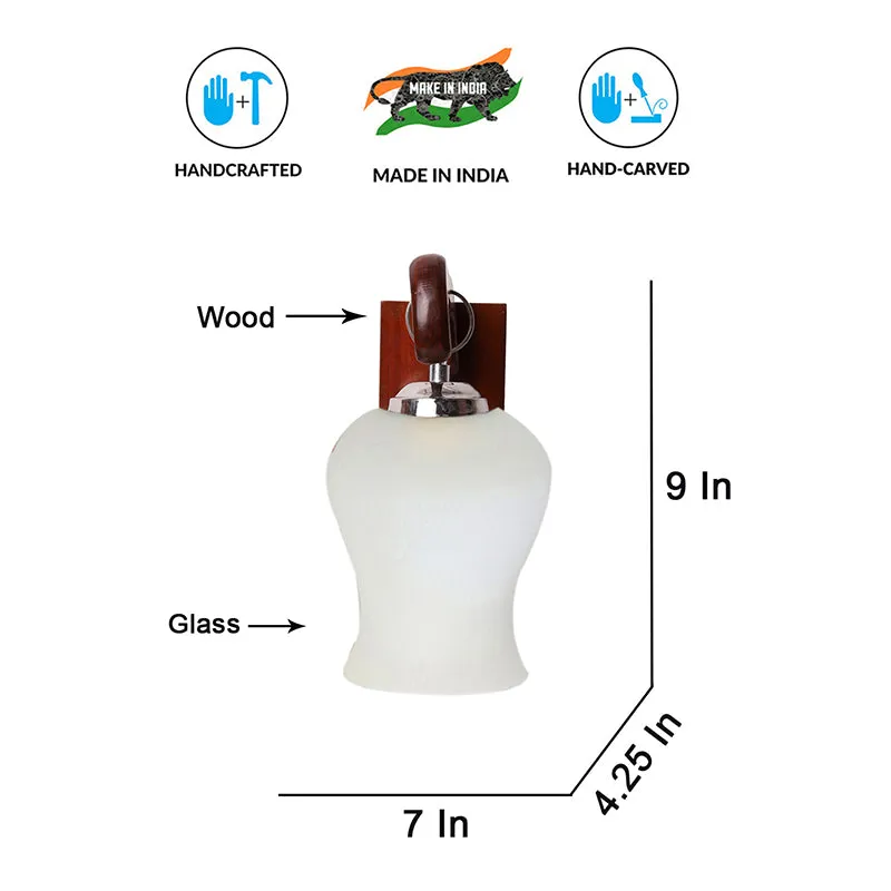 Klarion Glass & Wooden Wall Lamp media 6