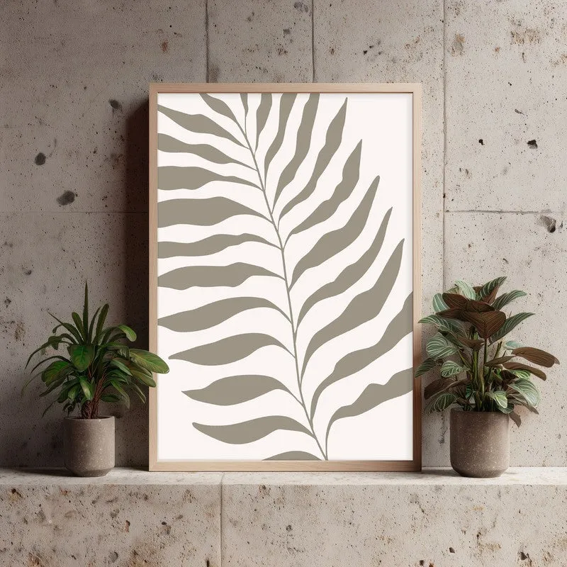 Neutral Bloom Canvas Wall Painting With Brown Frame media 7