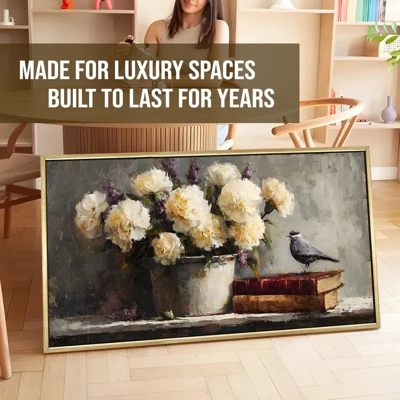 Tranquil Petals Canvas Wall Painting With Frame media 5