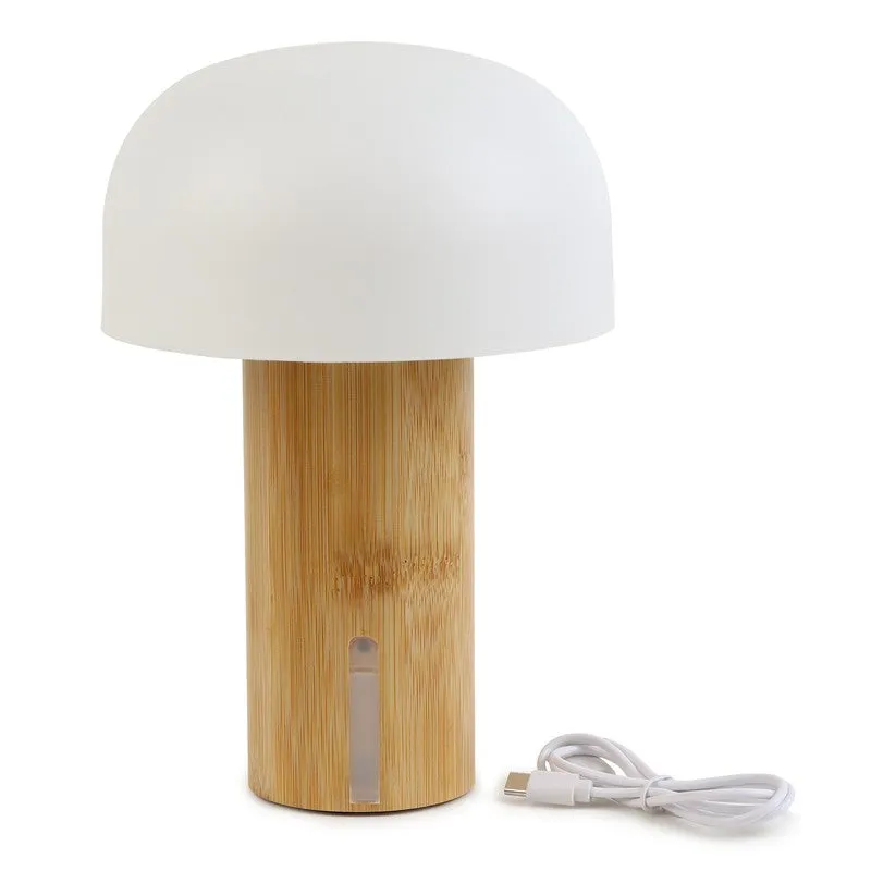 Ulvira Halo Bamboo Table Lamp - Beige,White media 4