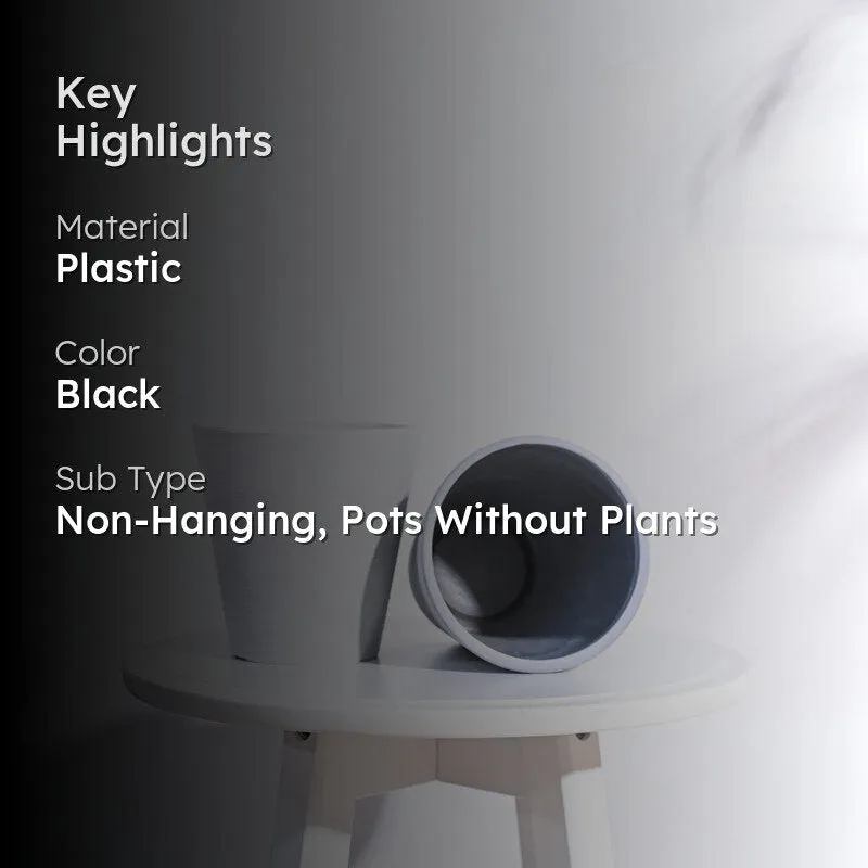 UGAOO Venice Planter for Home & Balcony Garden- Black media 2
