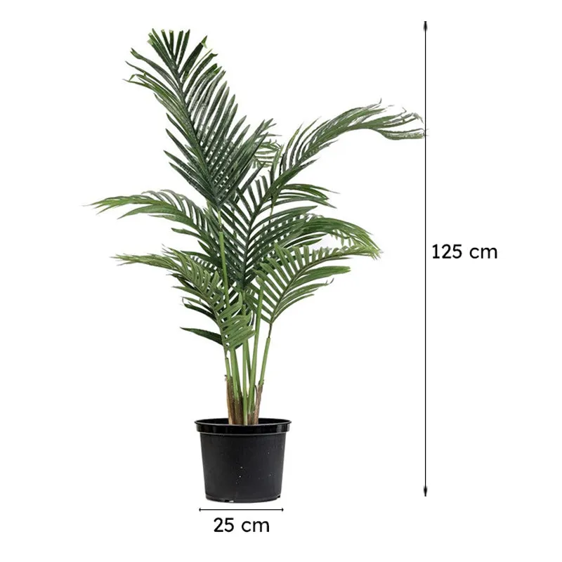 ArtiGreen Artificial Areca Plant With Black Plastic Pot - 4.1 Feet media 9