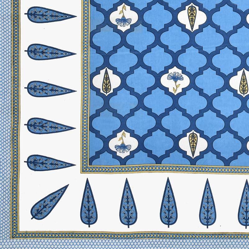 Ashima Printed Cotton Bedsheet (Blue) - 180 TC media 4