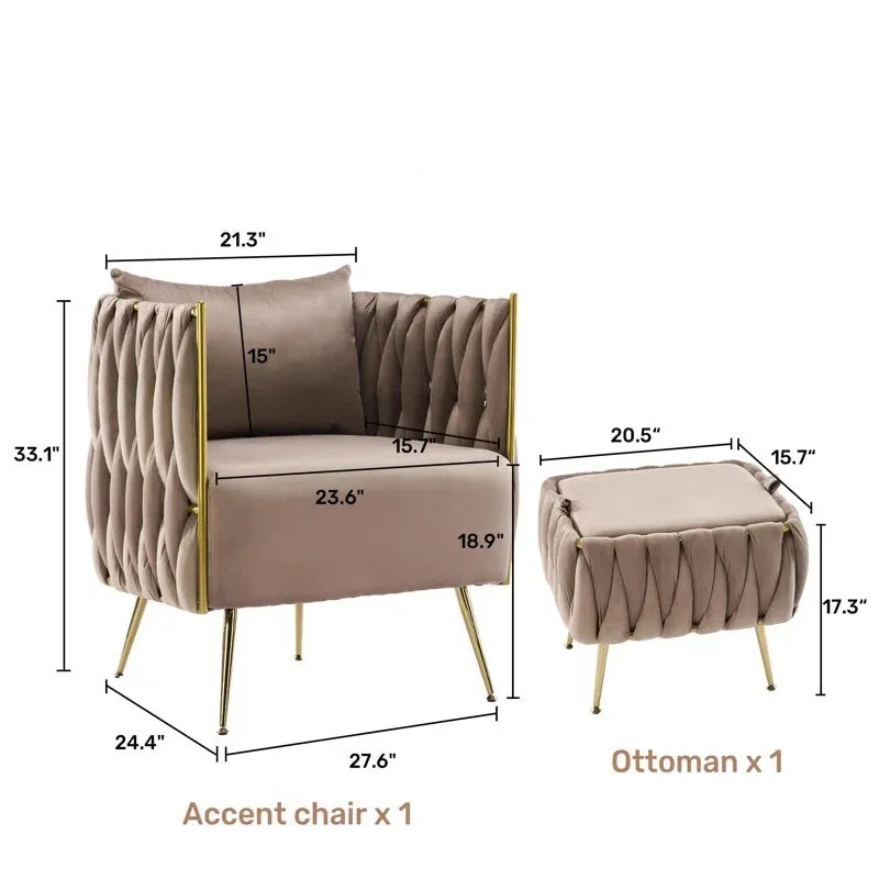 Dreamix Metal Accent Chair (Brown) - Two Piece Set media 6
