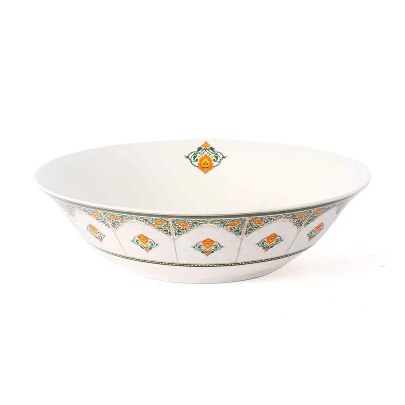 Heritage Line 24k Gold Brushed Dinner Set (Orange,White)- 27 Piece Set media 7