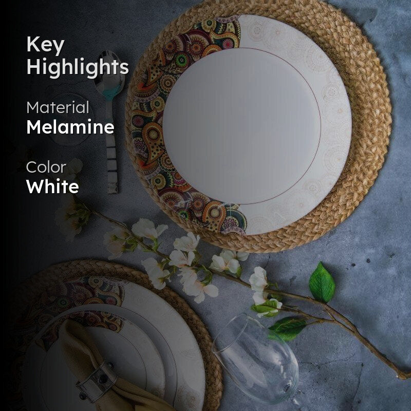 Servewell Ashley Melamine Dinner Plate - Set Of Six media 2