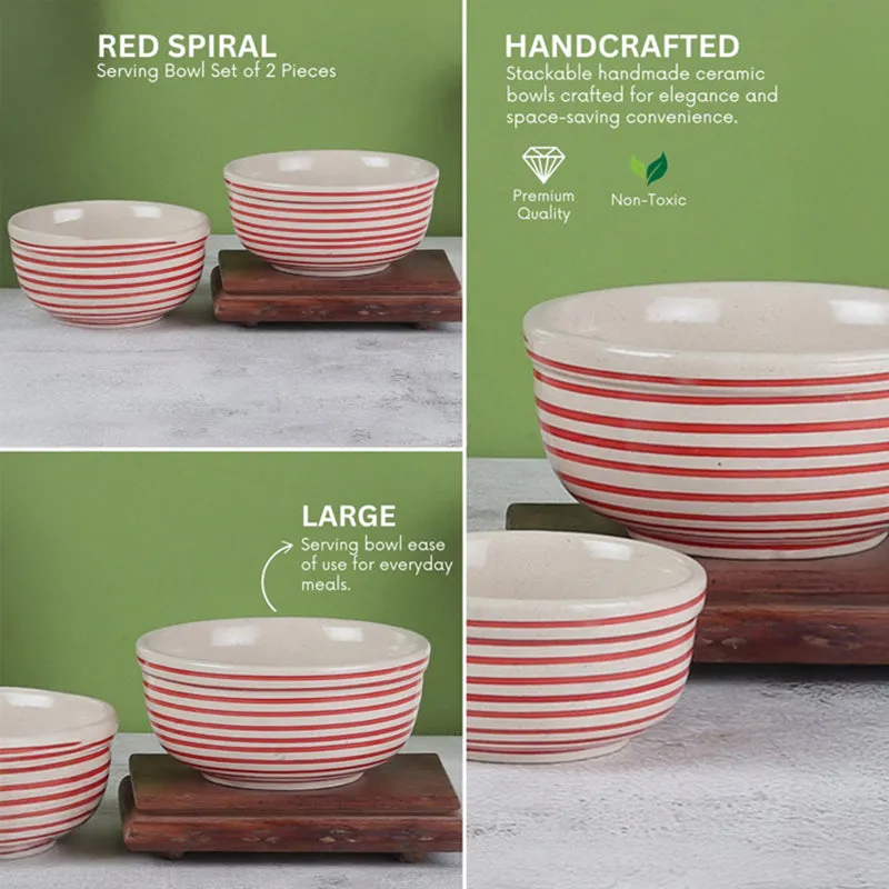 Tiare Serving Bowl (Red/550 mL) - Set Of Two media 6