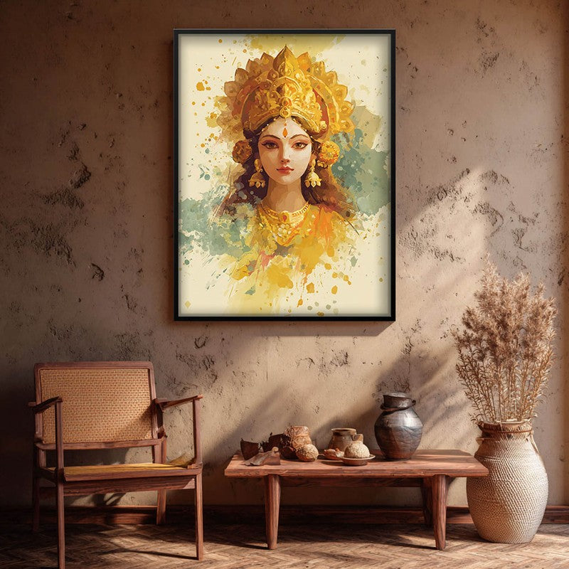 Soothing Aura Maa Durga Archival Paper Wall Art