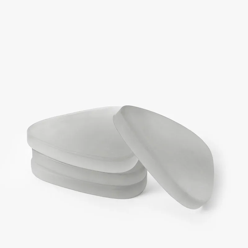Glossy Trivo Glass Coaster (White) - Set Of Four media 4