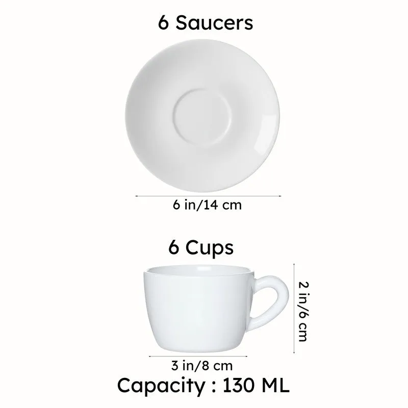 Aari Ethnic Grey Cup & Saucer (130 ML) - Twelve Piece Set media 6