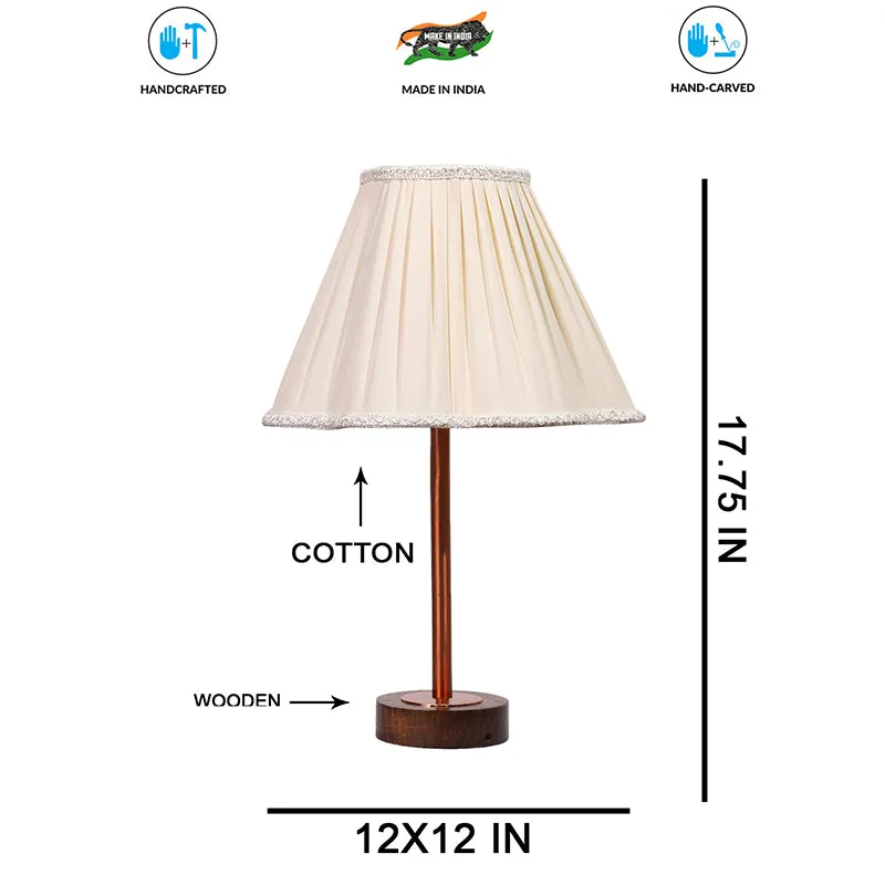 Pleatra Rodin Wooden Table Lamp - White media 7