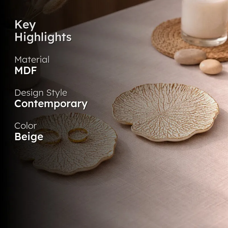 Auraleaf Accent Tray (Beige) - Set Of Two media 2