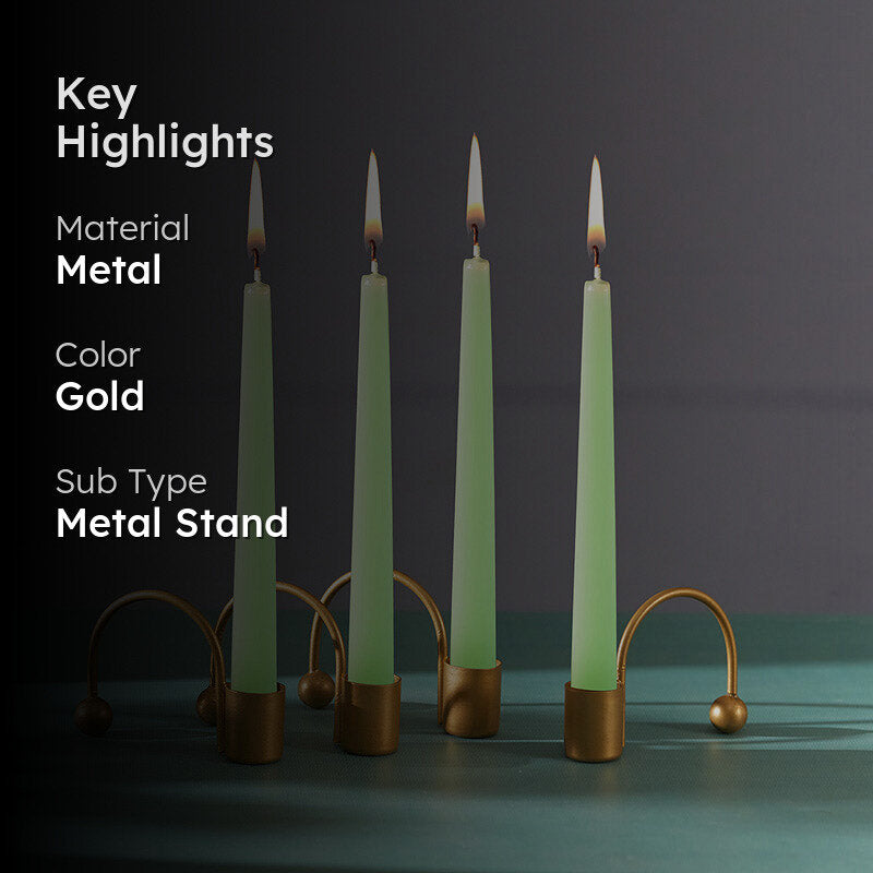 Arfa Tealight Candle Holder (Gold) - Set of Four media 2