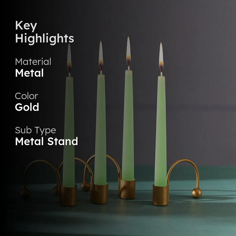 Arfa Tealight Candle Holder (Gold) - Set of Four media 2