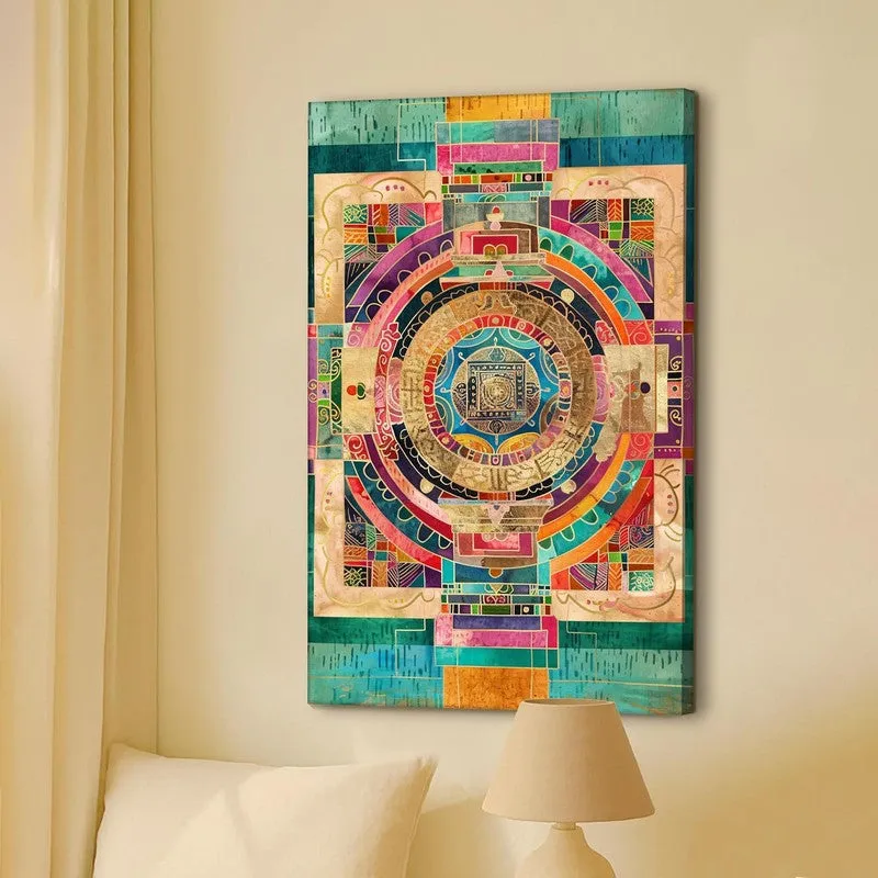 Patchwork Maze Wall Art Without Frame media 4
