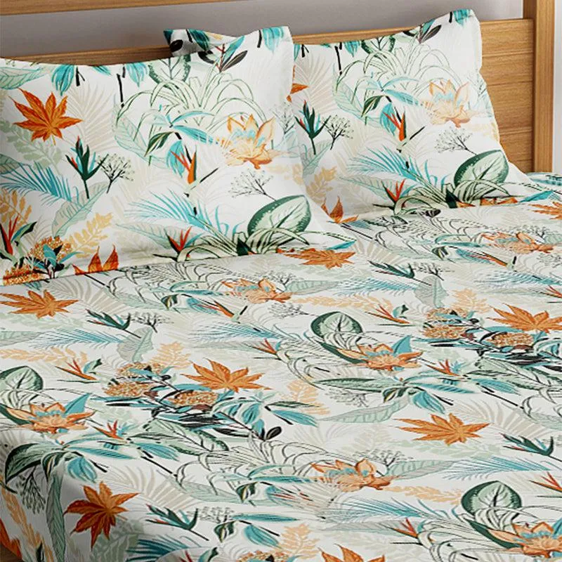 Arlo Floral Cotton Bedsheet - 210 TC media 4