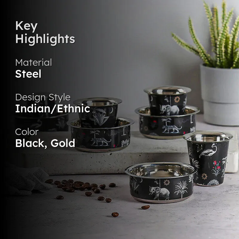 India Circus Fauna Brass Dabara Set (100 mL/150 mL) - Eight Piece Set media 2