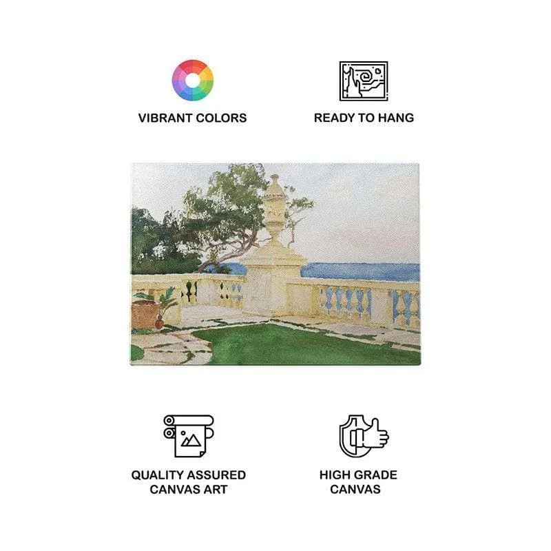 Terrace Vizcaya Canvas Wall Painting - Gallery Wrap media 4