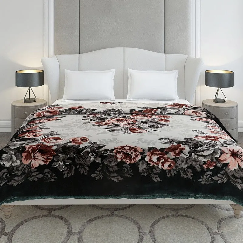 Monte Carlo Midnight Blossom Blanket (Green) - 1042 GSM media 3