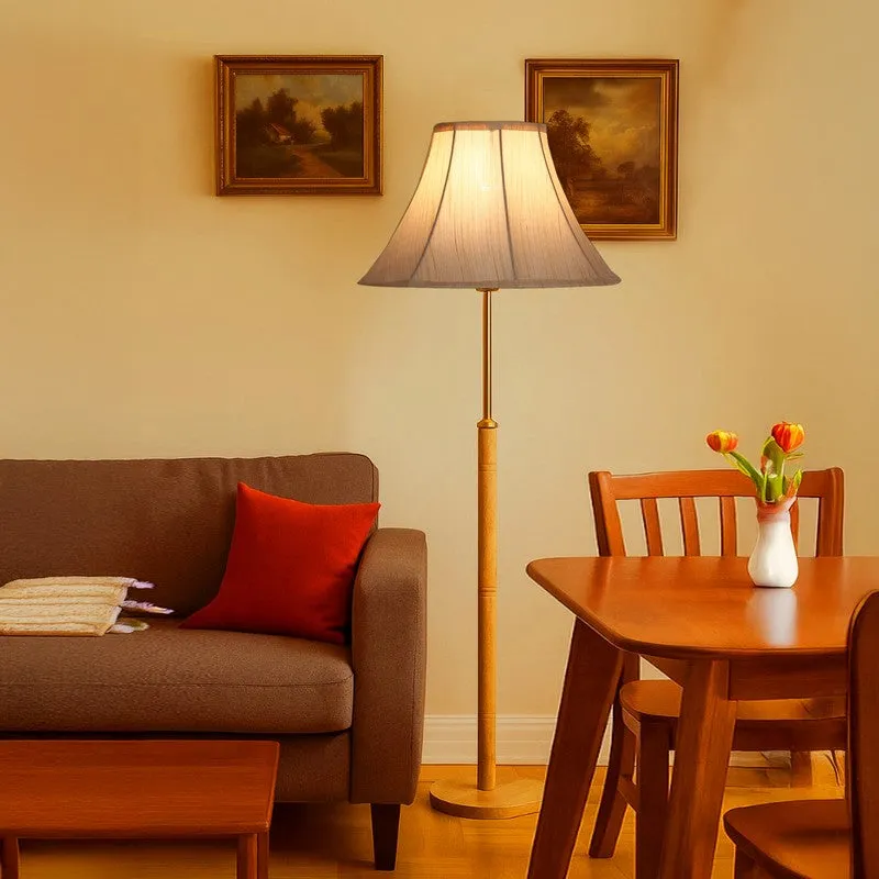 Calm Curve Wooden Floor Lamp - White media 3