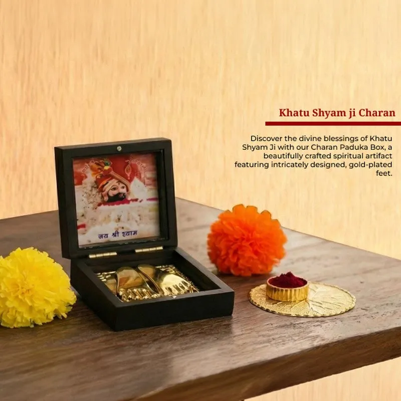 Khatu Shyam ji Divine Brass Paduka media 6