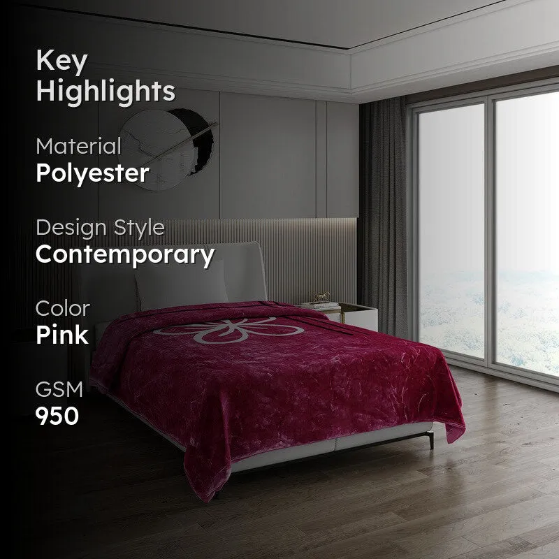 Monte Carlo Azure Dreamscape Blanket (Pink)- 950 GSM media 2