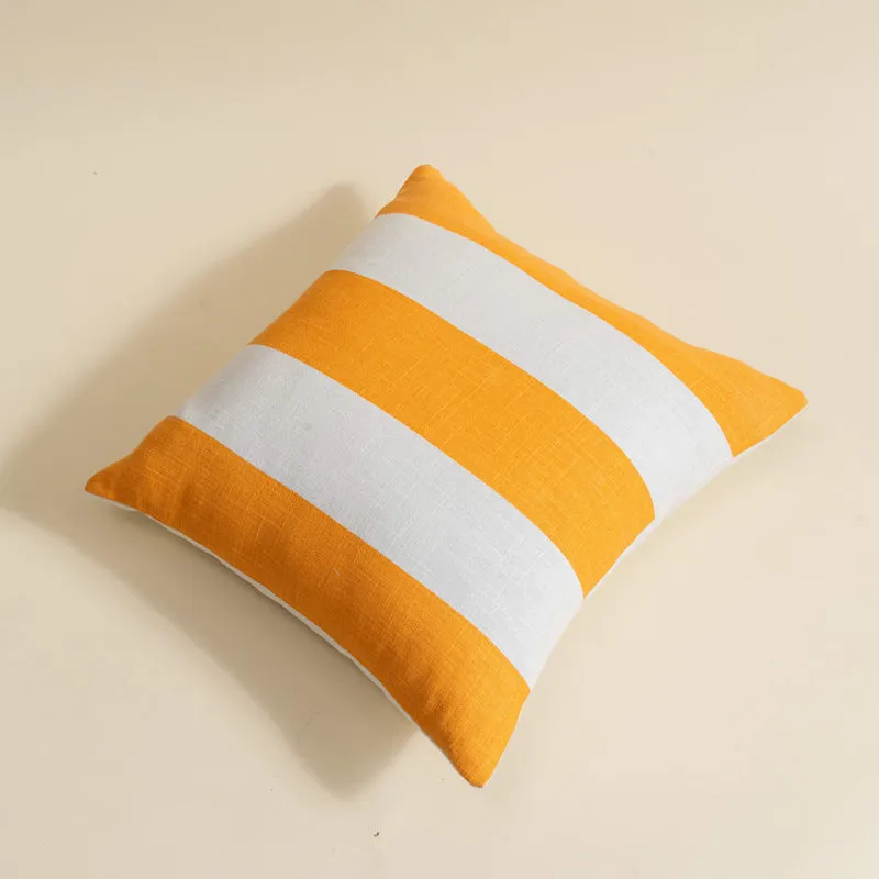 Belen Hand Printed Square Cushion Cover - Orange media 4