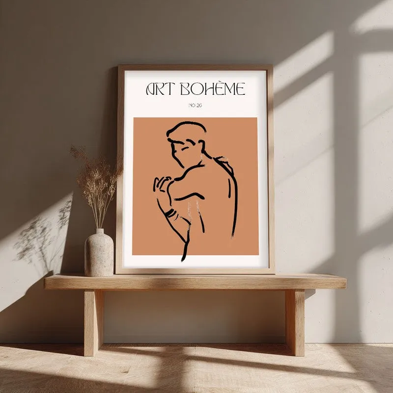 Calm Defense Canvas Wall Painting With Brown Frame media 4