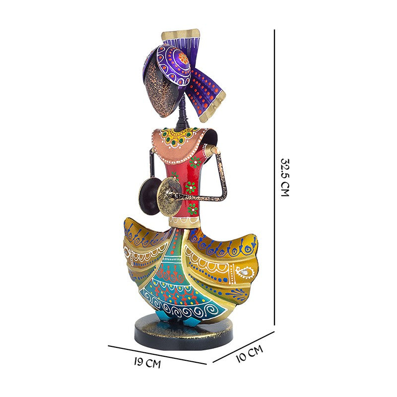 Folk Musician Iron Showpiece - Blue,Red media 10