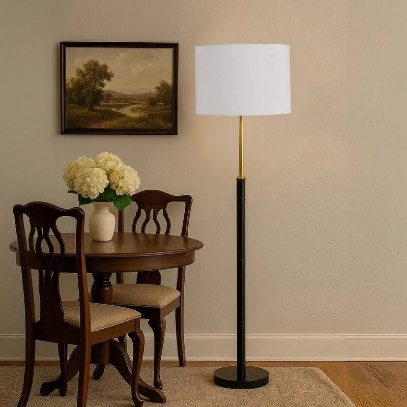 Nordic Glow Wooden Floor Lamp - Grey media 4