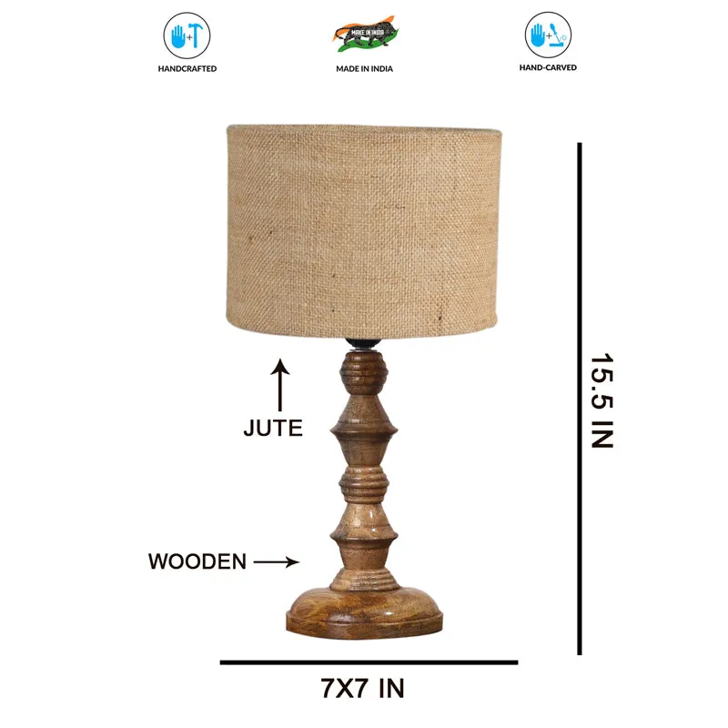 Sienna Timber Wooden Table Lamp - Brown media 7