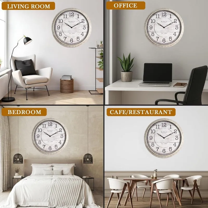 Meadow Round Wall Clock - Grey media 8