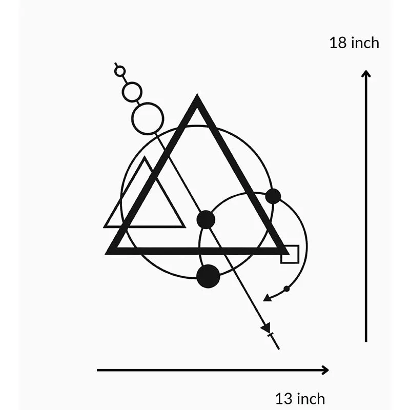 Abstract Triangle Black Iron Wall Accent media 5