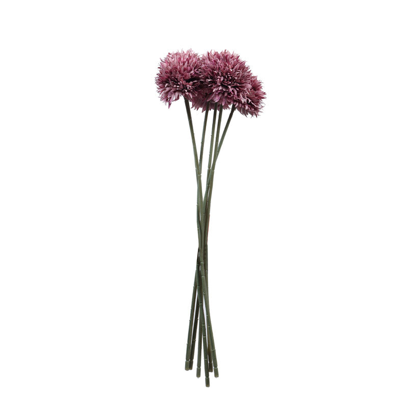 Artificial Realistic Chrysanthemum Flower Stick (Purple) - Set Of Six media 3