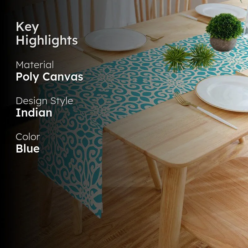 Ekat Poly Canvas Table Runner - Blue media 2