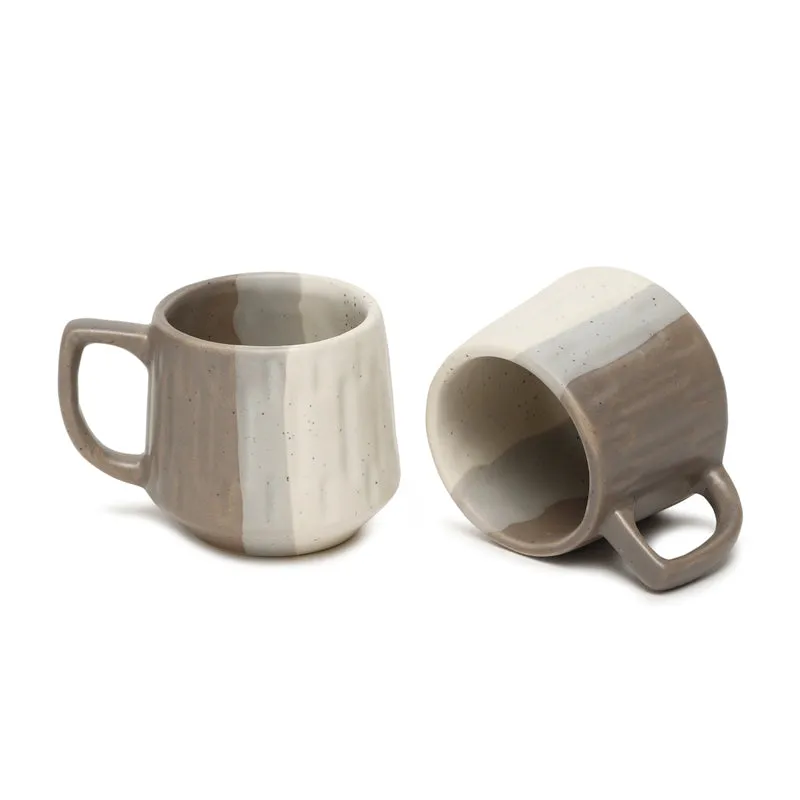 Rustic Ceramic,Stoneware Tea Cup (120 mL Each) - Set Of Six media 4