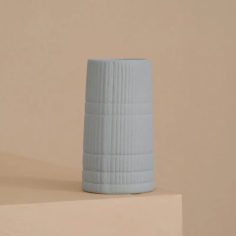 Ash Grey Minimal Ceramic Vase media 3