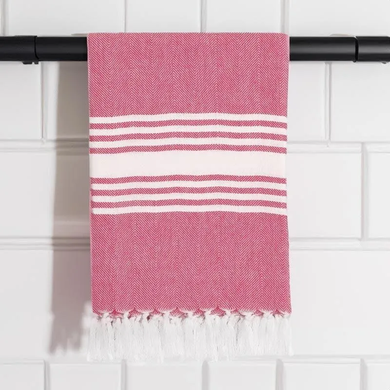 Striped Bliss Bath Towel - Coral media 1