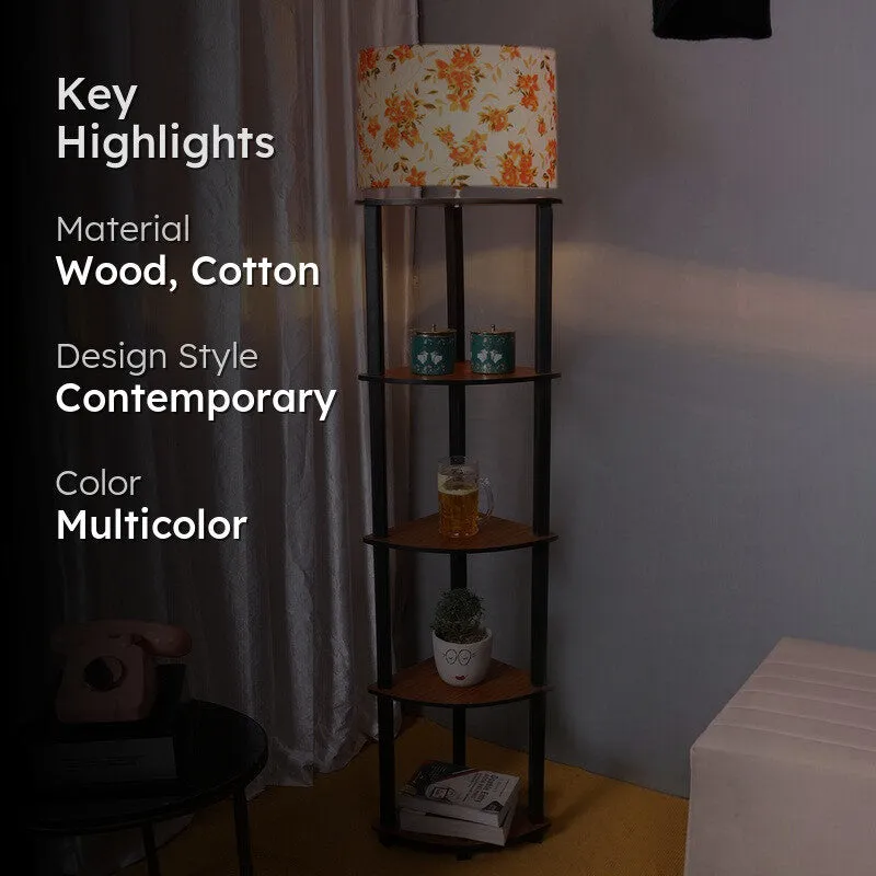 Cylindra Shimmer Floor Lamp I (Floral) media 2