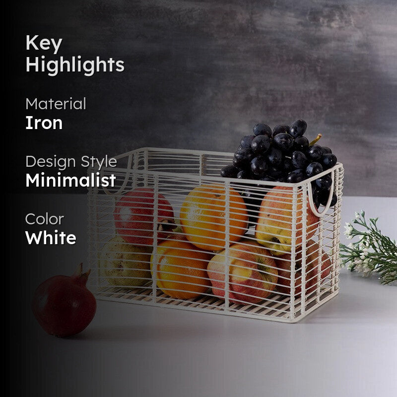 Foxy Boxy Mesh Basket - White media 2