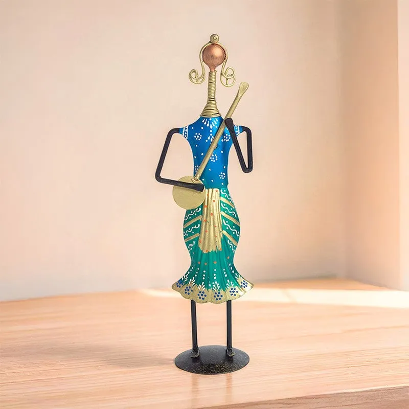 Lady Musician Iron Showpiece - Blue media 6