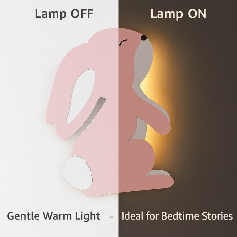 Bunny Moonlight Battery Operated MDF Wall Lamp media 7