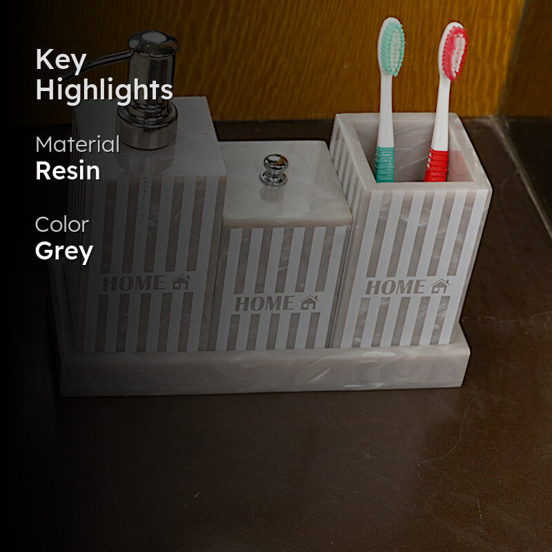 Naiva Resin Bathroom Set - Four Piece Set media 2