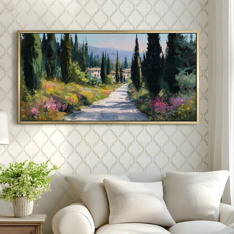 Hilltop Calm Canvas Wall Painting With Frame media 4