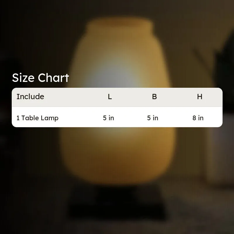Lumix Glass Table Lamp With Wooden Base - White media 10