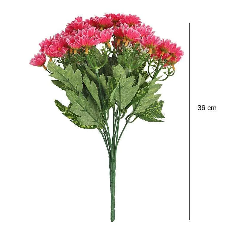 Faux Daisy Floral Bunch (Pink) - Set Of Two media 5