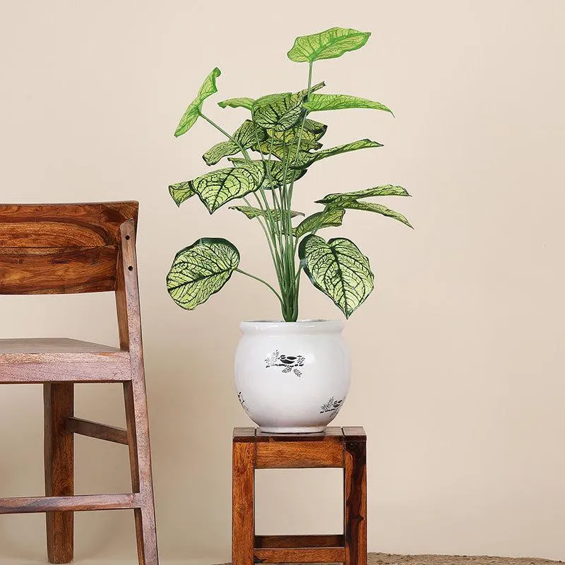Faux Botanic White Caladium Plant - 2 Feet media 1