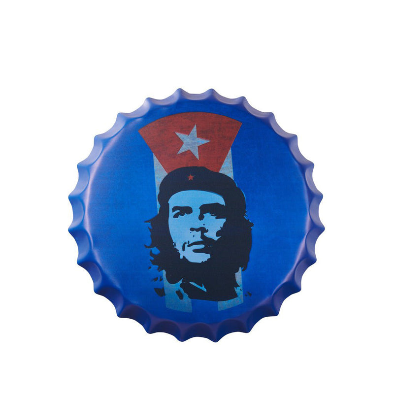 Che Guevara Blue Bottle Cap Metal Wall Accent media 3
