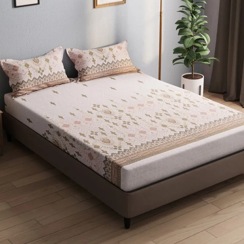 Elvric Bedsheet (Brown) - 115 GSM media 1