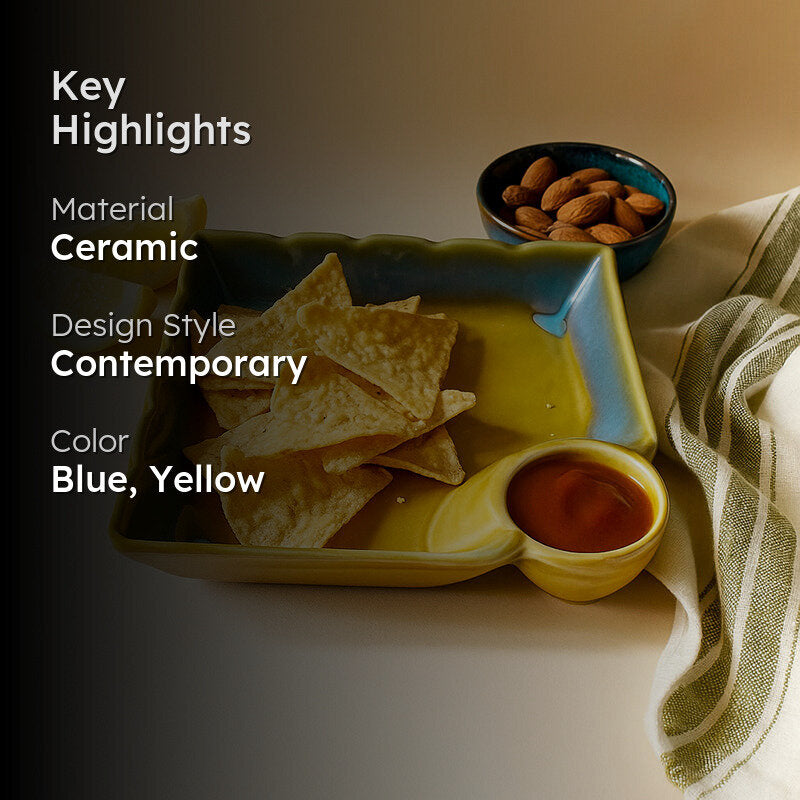 ModiSquare Ceramic Chip & Dip Platter media 2